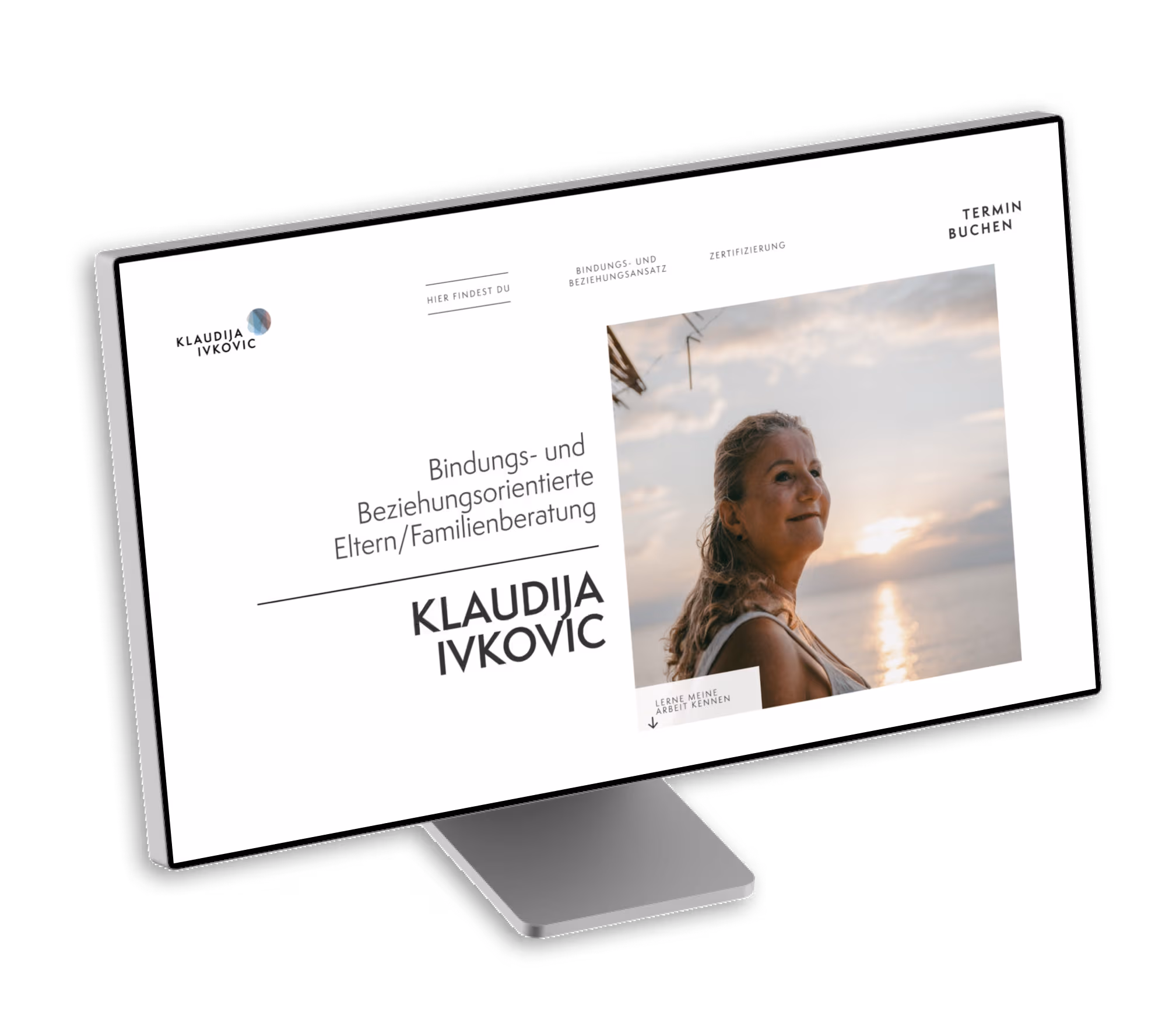 Klaudija Ivkovic Mockup auf PC