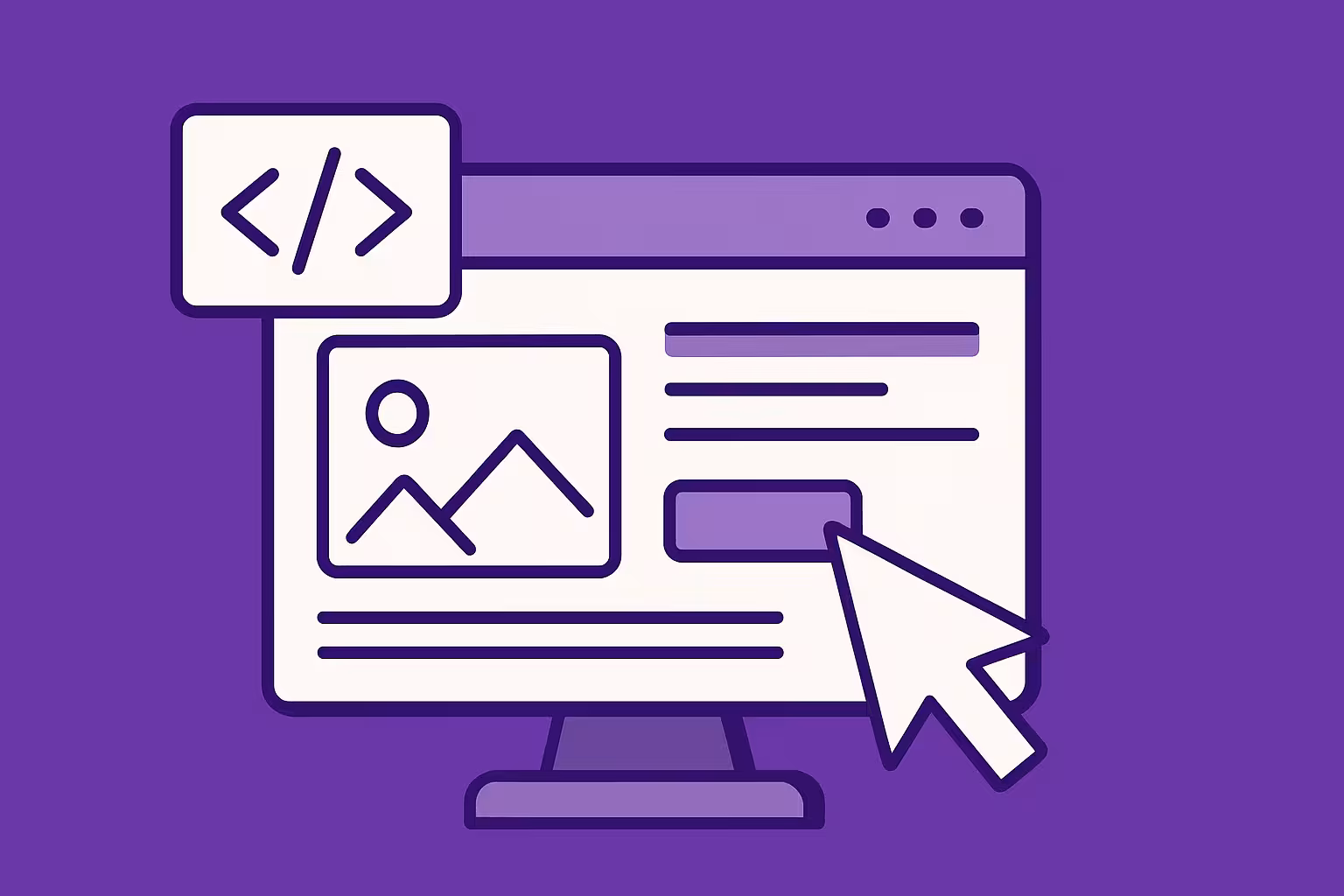 Cell phone with a website and the source code of this website behind it on a computer